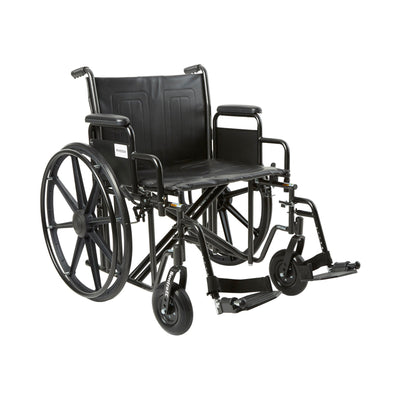 McKesson Bariatric Wheelchair with Swing-Away Footrest, 22 Inch Seat Width -Each McKesson Bariatric Wheelchair with Swing-Away Footrest, 22 Inch Seat Width -Each