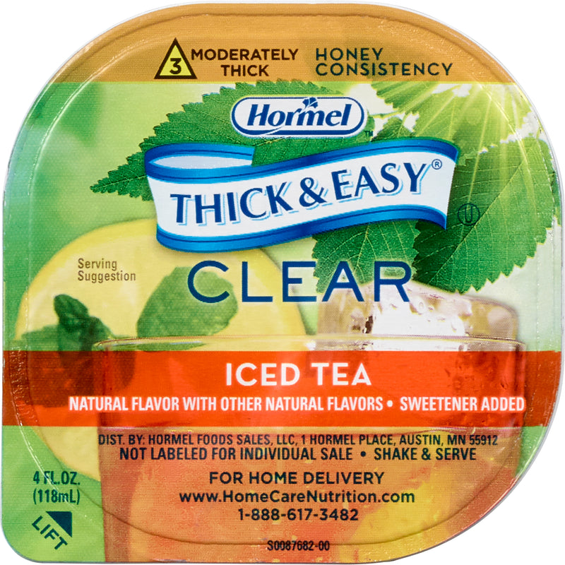 Thick & Easy Clear Honey Consistency Thickened Beverage, Iced Tea, 4 oz. Cup -Case of 24 Thick & Easy Clear Honey Consistency Thickened Beverage, Iced Tea, 4 oz. Cup -Case of 24
