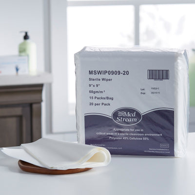 McKesson Cleanroom Wipes, 9 X 9 Inch -Bag of 15 McKesson Cleanroom Wipes, 9 X 9 Inch -Bag of 15