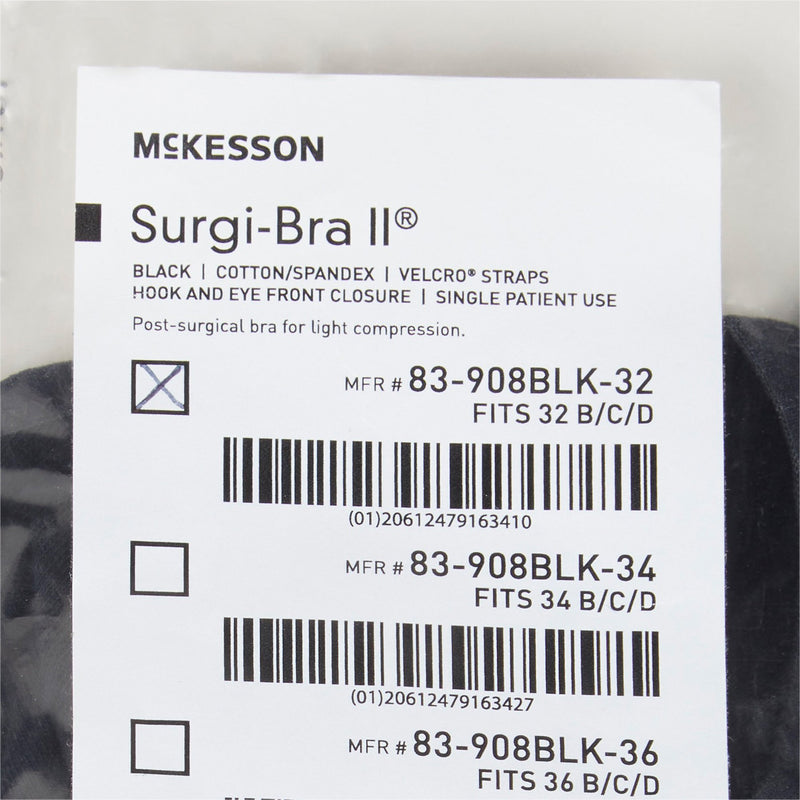 McKesson Surgi-Bra II, 32 Inch, Black -Each McKesson Surgi-Bra II, 32 Inch, Black -Each