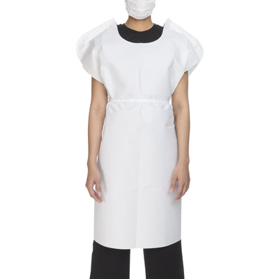 McKesson Deluxe Patient Exam Gown, One Size Fits Most, White -Case of 50 McKesson Deluxe Patient Exam Gown, One Size Fits Most, White -Case of 50