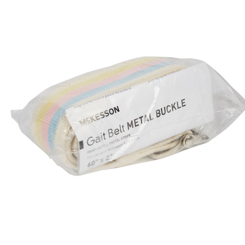 McKesson Gait Belt Heavy Duty, 60 Inch, Pastel Stripe -Case of 48 McKesson Gait Belt Heavy Duty, 60 Inch, Pastel Stripe -Case of 48