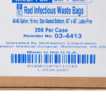 SAF-T-SEAL Infectious Waste Bag, 40-45 gal -Case of 200 SAF-T-SEAL Infectious Waste Bag, 40-45 gal -Case of 200
