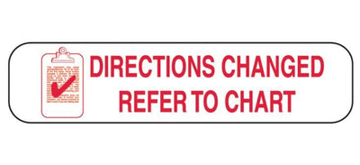 Barkley "Directions Changed Refer To Chart" Pharmacy Label - 680697_PK - 1 Barkley "Directions Changed Refer To Chart" Pharmacy Label - 680697_PK - 1
