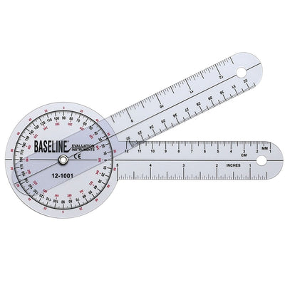 Baseline 360° Head Plastic Goniometer, 8 Inch Arms - 301153_EA - 1 Baseline 360° Head Plastic Goniometer, 8 Inch Arms - 301153_EA - 1