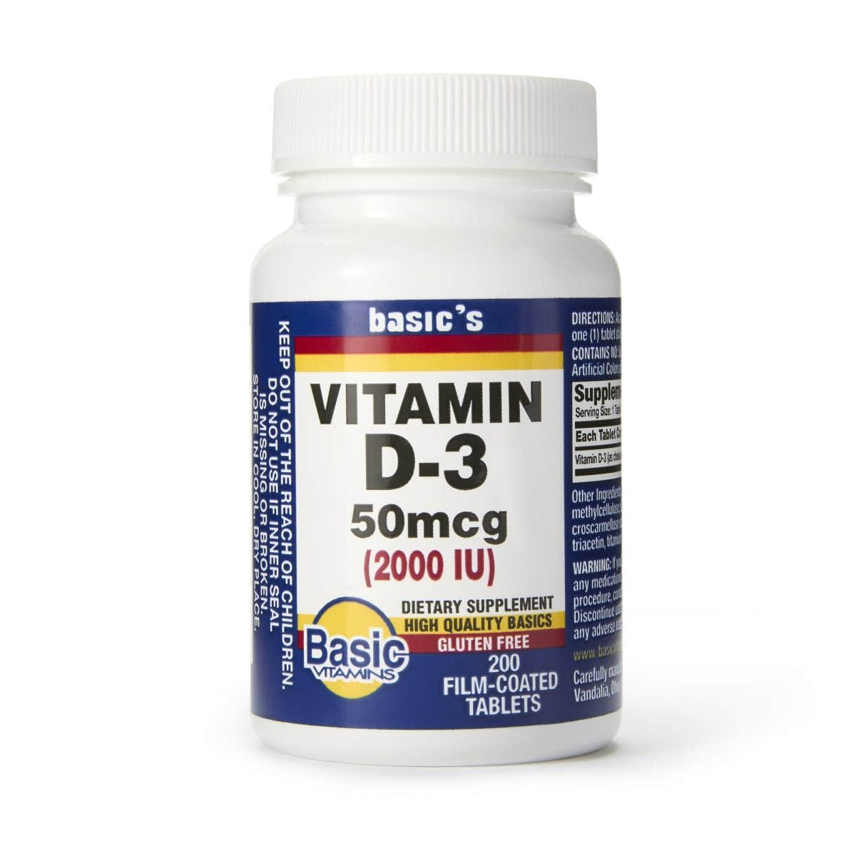 Basic's Vitamin D 3 Dietary Supplement - 834717_BT - 1 Basic's Vitamin D 3 Dietary Supplement - 834717_BT - 1