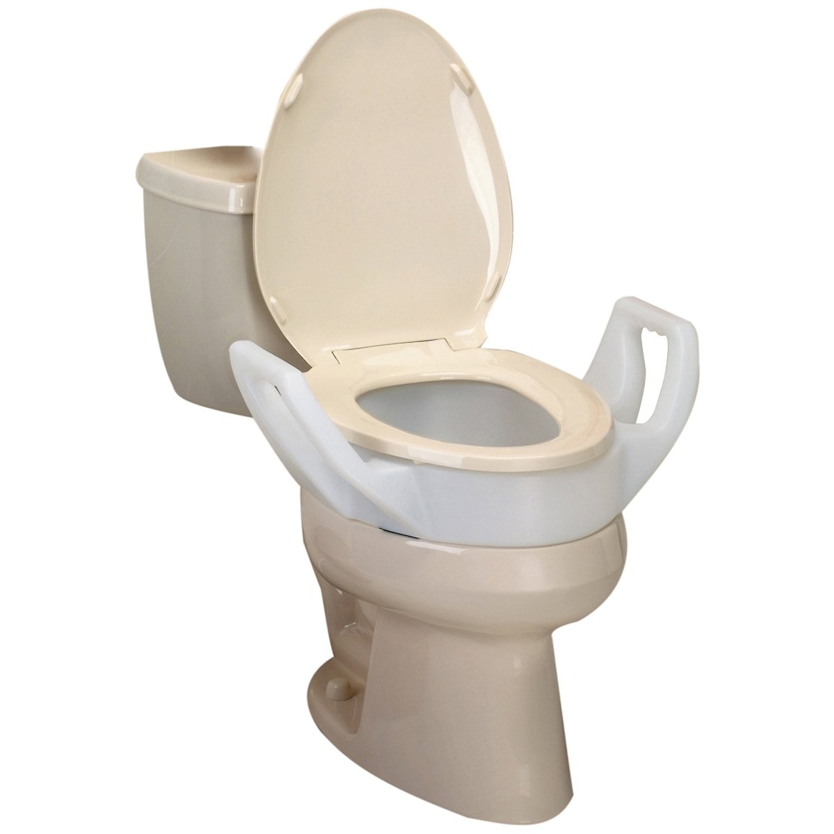 Bath Safe Elongated Elevated Toilet Seat with Arms - 879825_EA - 1 Bath Safe Elongated Elevated Toilet Seat with Arms - 879825_EA - 1