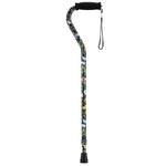Nova Aluminum Offset Cane, Butterflies Print -Each Nova Aluminum Offset Cane, Butterflies Print -Each