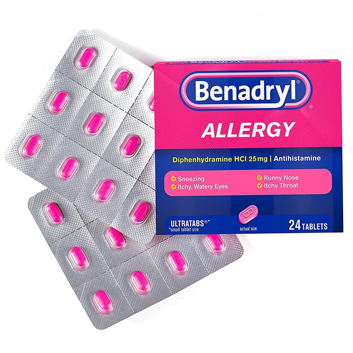 Benadryl Allergy Ultratabs Diphenhydramine Allergy Relief - 783320_BX - 1 Benadryl Allergy Ultratabs Diphenhydramine Allergy Relief - 783320_BX - 1