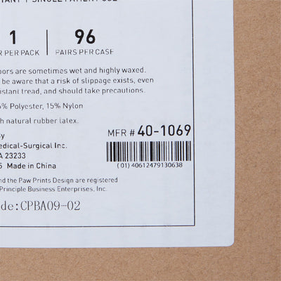 McKesson Paw Prints Slipper Socks, Aqua -Case of 96 McKesson Paw Prints Slipper Socks, Aqua -Case of 96