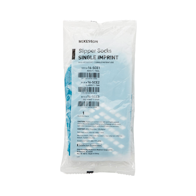 McKesson Slipper Socks, Large, Teal -Case of 48 McKesson Slipper Socks, Large, Teal -Case of 48