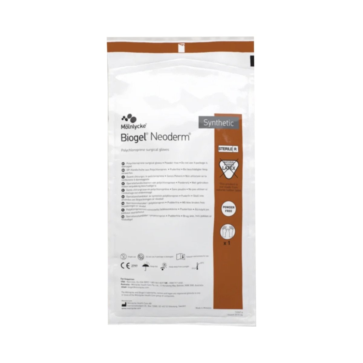 Biogel NeoDerm Polyisoprene Standard Cuff Length Surgical Glove, Light Brown - 769344_BX - 1 Biogel NeoDerm Polyisoprene Standard Cuff Length Surgical Glove, Light Brown - 769344_BX - 1