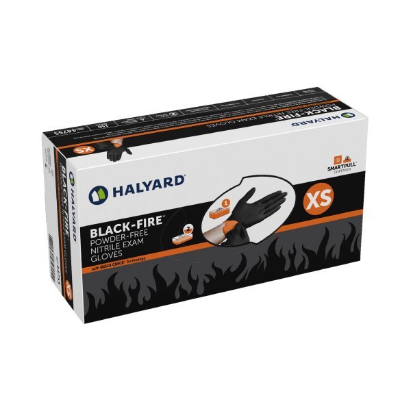 Black-Fire Nitrile Standard Cuff Length Reversible Exam Glove, Black / Orange - 1018791_BX - 4 Black-Fire Nitrile Standard Cuff Length Reversible Exam Glove, Black / Orange - 1018791_BX - 4