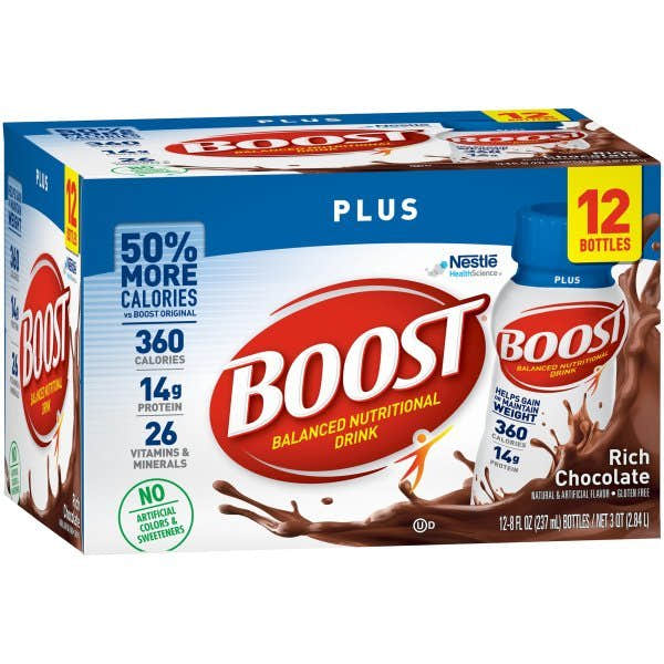 Boost Plus Chocolate Nutritional Drink 8 oz. Bottle - 983719_EA - 1 Boost Plus Chocolate Nutritional Drink 8 oz. Bottle - 983719_EA - 2