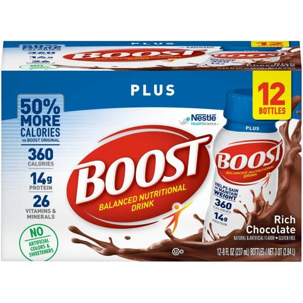 Boost Plus Chocolate Nutritional Drink 8 oz. Bottle - 983719_EA - 1 Boost Plus Chocolate Nutritional Drink 8 oz. Bottle - 983719_EA - 1