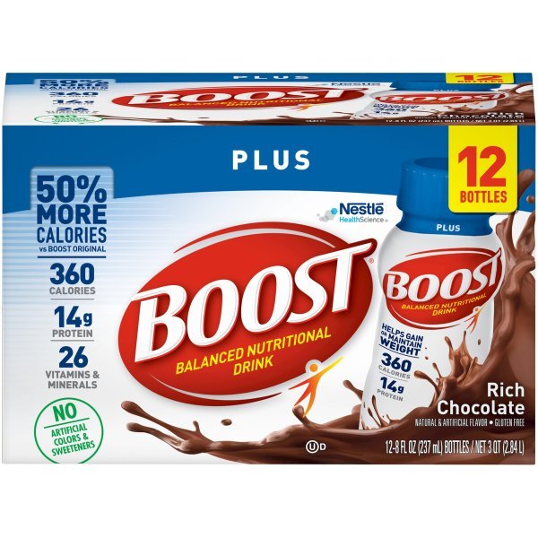 Boost Plus Chocolate Nutritional Drink 8 oz. Bottle - 983719_EA - 1 Boost Plus Chocolate Nutritional Drink 8 oz. Bottle - 983719_EA - 1
