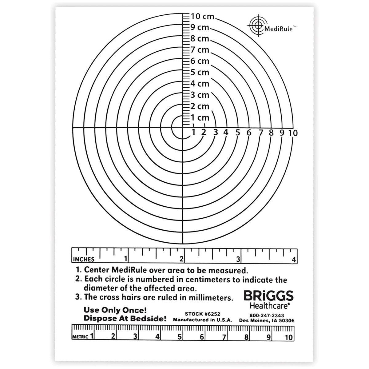 Briggs Medirule Wound Measuring Device - 855202_BX - 1 Briggs Medirule Wound Measuring Device - 855202_BX - 1