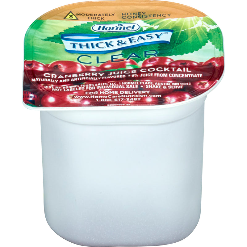 Thick & Easy Clear Honey Consistency Thickened Beverage, Cranberry Juice, 4 oz. Cup -Case of 24 Thick & Easy Clear Honey Consistency Thickened Beverage, Cranberry Juice, 4 oz. Cup -Case of 24