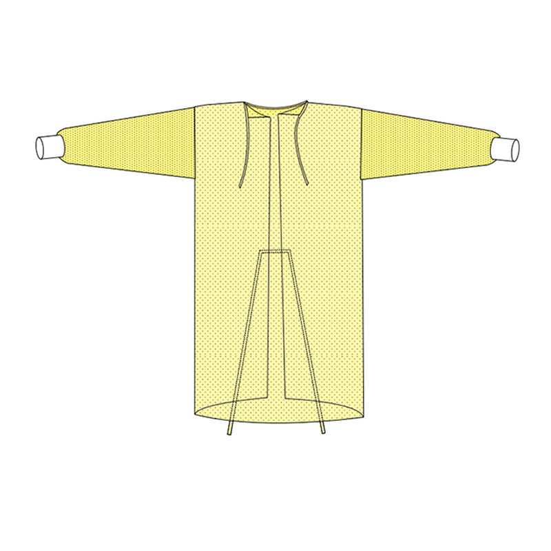 Welmed Protective Procedure Gown, Large, Yellow -Bag of 10 Welmed Protective Procedure Gown, Large, Yellow -Bag of 10