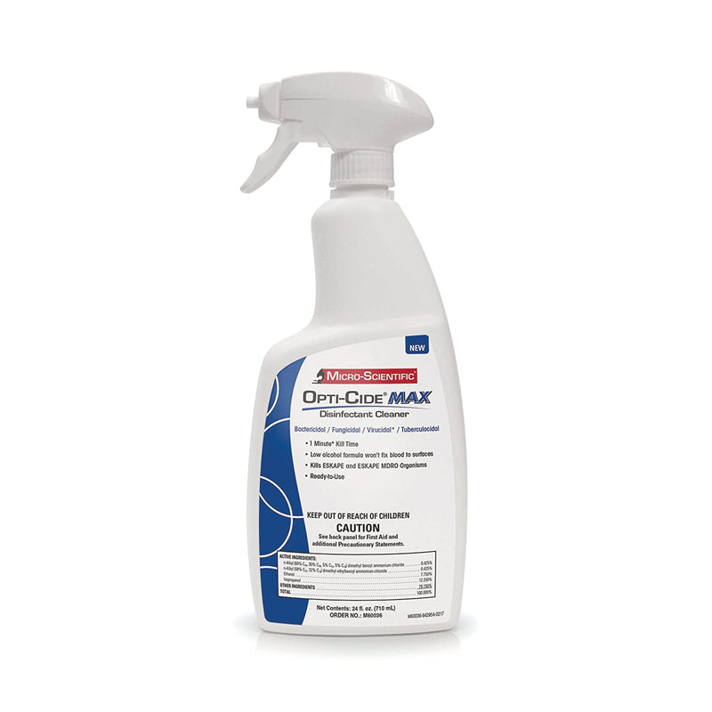 Micro Scientific Opti-Cide Max Alcohol Based Surface Disinfectant Cleaner -Case of 12 Micro Scientific Opti-Cide Max Alcohol Based Surface Disinfectant Cleaner -Case of 12