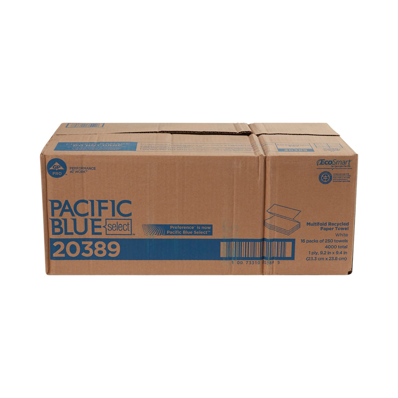 Pacific Blue Select 1-Ply Paper Towels, 250 Sheets per Pack -Case of 16 Pacific Blue Select 1-Ply Paper Towels, 250 Sheets per Pack -Case of 16
