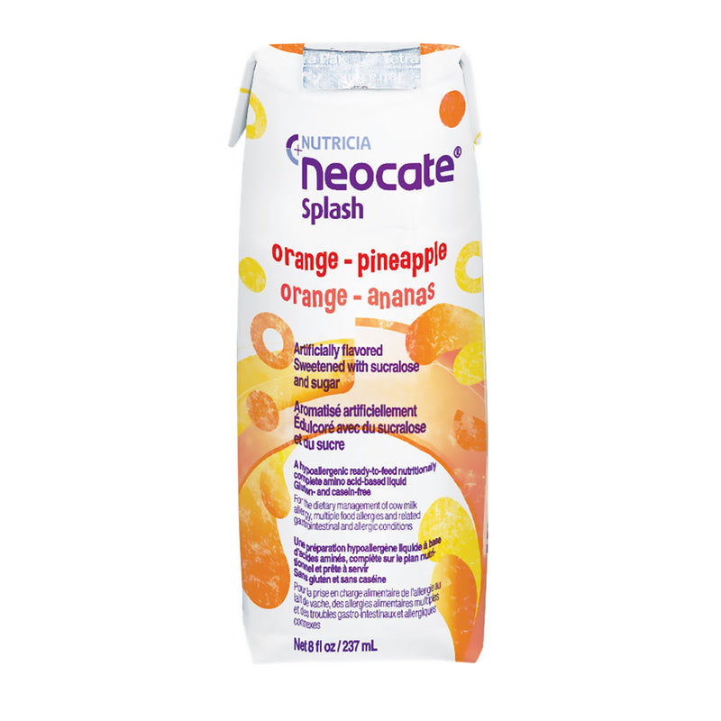 Neocate Splash Pediatric Oral Supplement / Tube Feeding Formula, Orange / Pineapple, 8 oz. Carton -Case of 27 Neocate Splash Pediatric Oral Supplement / Tube Feeding Formula, Orange / Pineapple, 8 oz. Carton -Case of 27