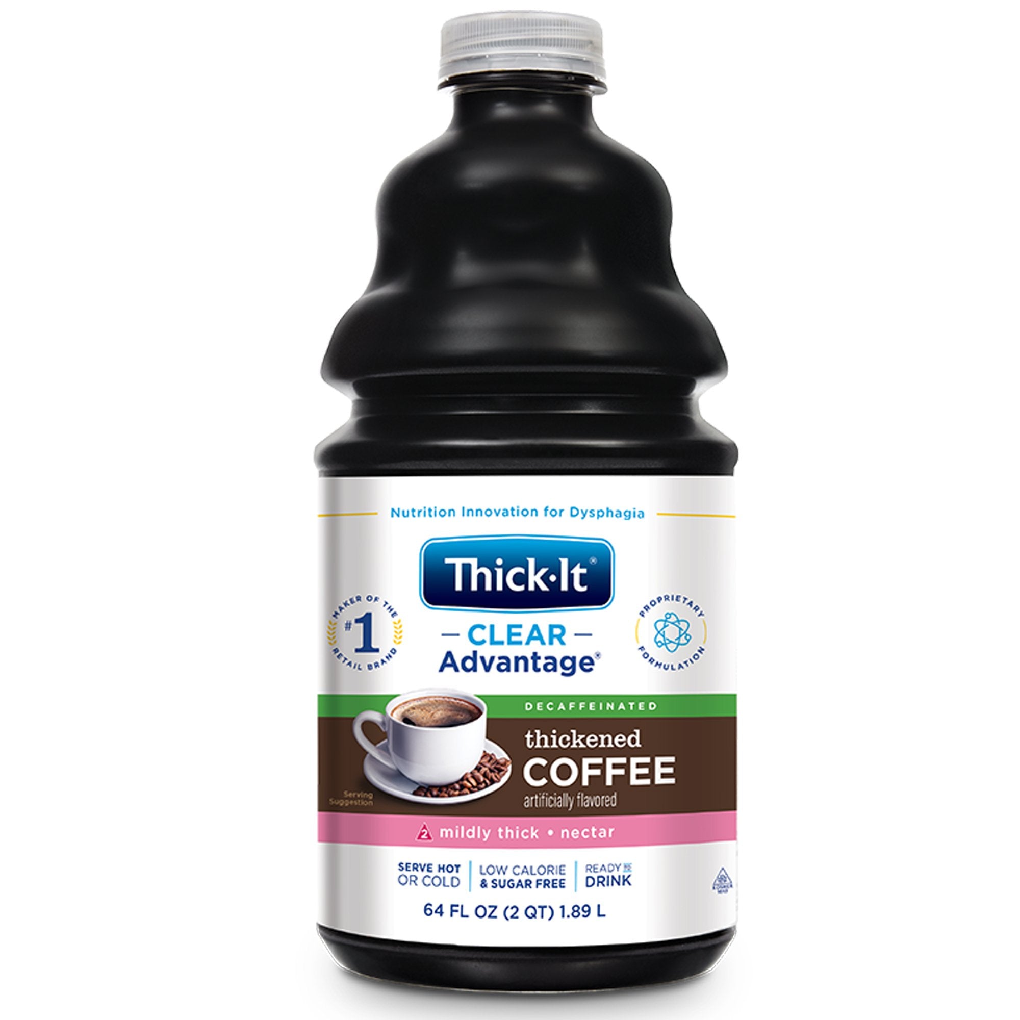 Thick-It Clear Advantage Nectar Consistency Thickened Decaffeinated Beverage, Coffee, 64 oz. Bottle -Case of 4 Thick-It Clear Advantage Nectar Consistency Thickened Decaffeinated Beverage, Coffee, 64 oz. Bottle -Case of 4
