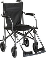 Travelite Transport Chair, Gum Metal Upholstery -Each Travelite Transport Chair, Gum Metal Upholstery -Each