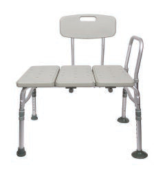 McKesson Aluminum Transfer Bench with Reversible Back -Each McKesson Aluminum Transfer Bench with Reversible Back -Each