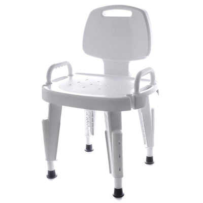 Maddak Adjustable Shower Seat with Arms and Back -Each Maddak Adjustable Shower Seat with Arms and Back -Each