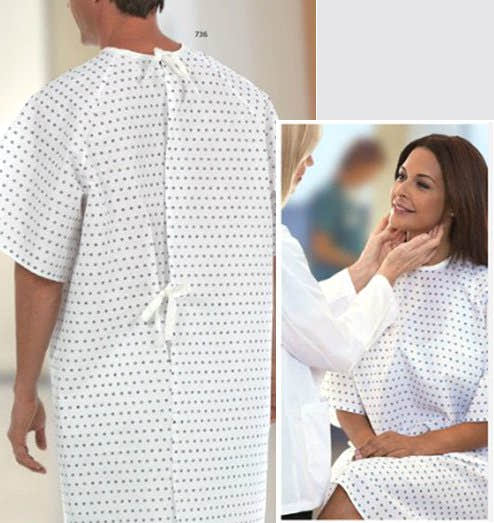 Fashion Seal Uniforms Patient Exam Gown, Medium, Snowflake Print -Each Fashion Seal Uniforms Patient Exam Gown, Medium, Snowflake Print -Each