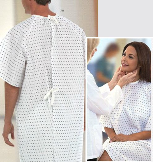 Fashion Seal Uniforms Patient Exam Gown, Medium, Snowflake Print -Each Fashion Seal Uniforms Patient Exam Gown, Medium, Snowflake Print -Each