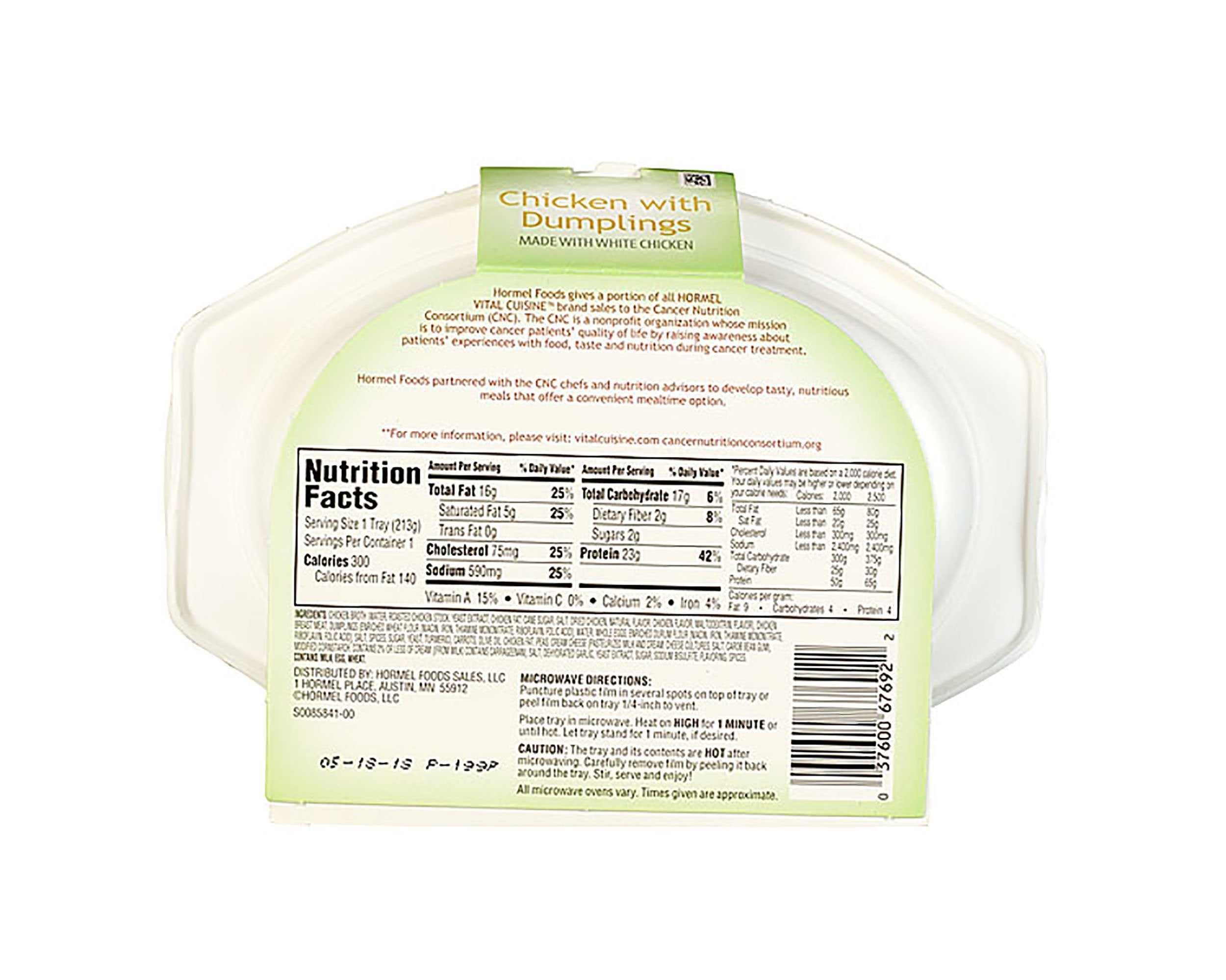 Vital Cuisine Bowl, Chicken and Dumplings, 7.5 oz. -Case of 7 Vital Cuisine Bowl, Chicken and Dumplings, 7.5 oz. -Case of 7