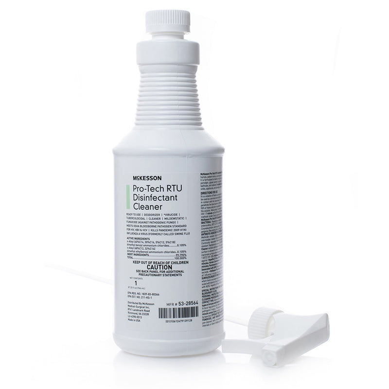 McKesson Pro-Tech Surface Disinfectant Cleaner Alcohol-Based Liquid, Non-Sterile, Floral Scent, 32 oz Bottle -Case of 12 McKesson Pro-Tech Surface Disinfectant Cleaner Alcohol-Based Liquid, Non-Sterile, Floral Scent, 32 oz Bottle -Case of 12