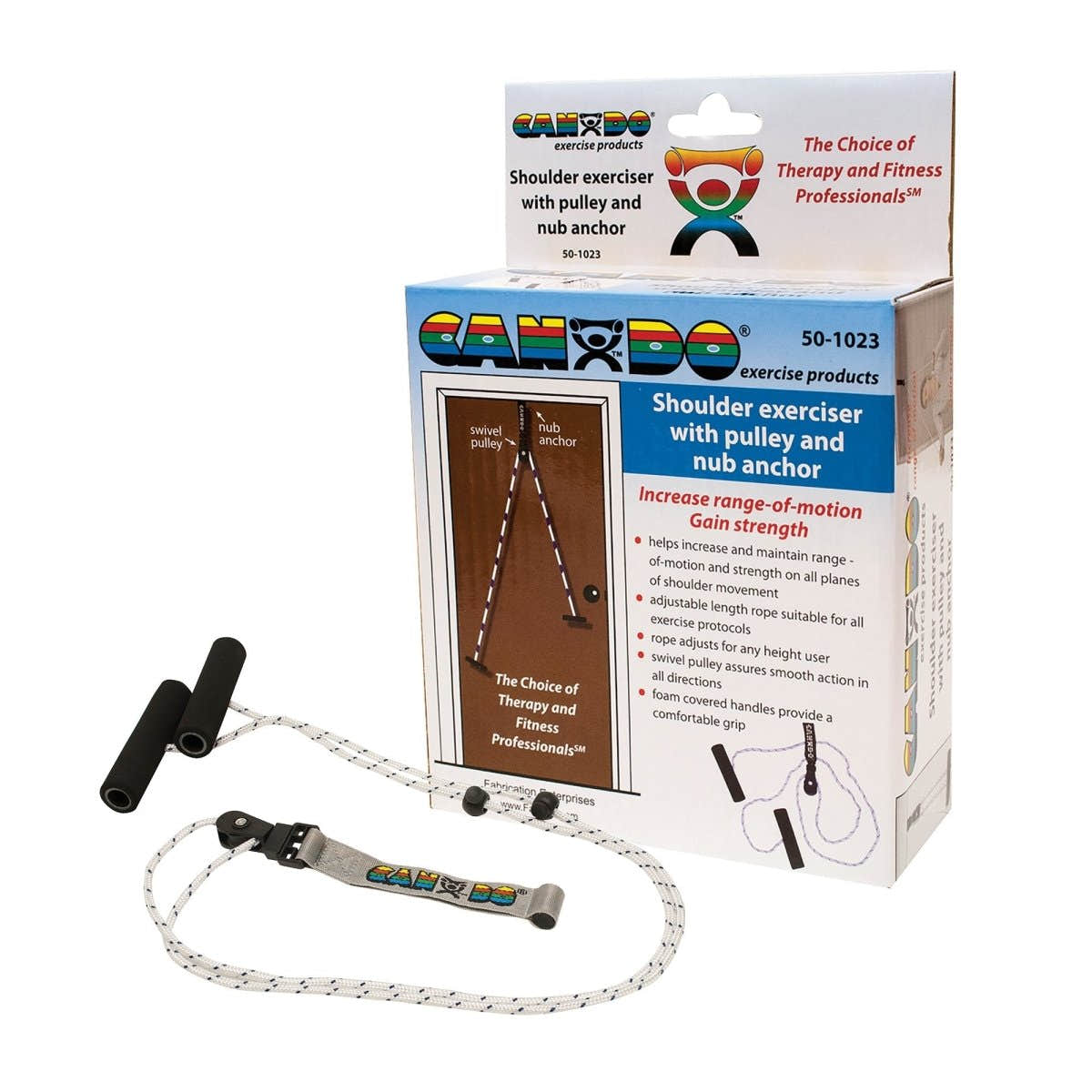 CanDo Overdoor Shoulder Single Pulley Exerciser with Door Strap - 691906_EA - 1 CanDo Overdoor Shoulder Single Pulley Exerciser with Door Strap - 691906_EA - 1