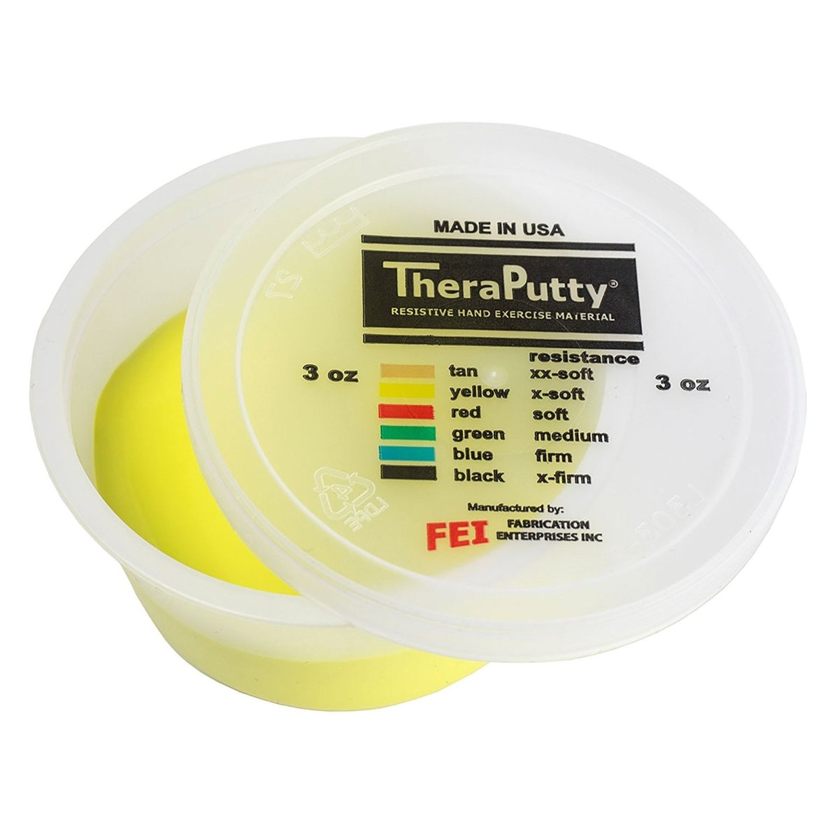CanDo TheraPutty Exercise Material, Yellow, Extra-Soft, 3 oz. - 810311_EA - 1 CanDo TheraPutty Exercise Material, Yellow, Extra-Soft, 3 oz. - 810311_EA - 1