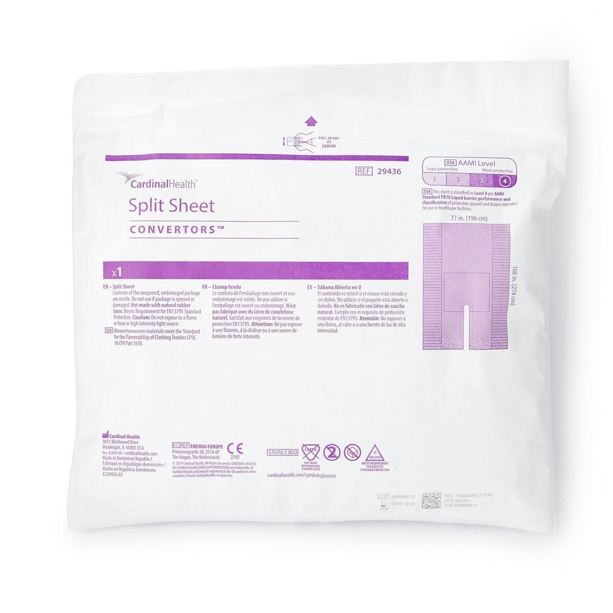 Cardinal Health Sterile Split Sheet Orthopedic Drape - 277923_CS - 1 Cardinal Health Sterile Split Sheet Orthopedic Drape - 277923_CS - 1