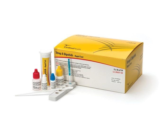 Cardinal Health Strep A Infectious Disease Immunoassay Respiratory Test Kit - 1006731_BX - 1 Cardinal Health Strep A Infectious Disease Immunoassay Respiratory Test Kit - 1006731_BX - 1
