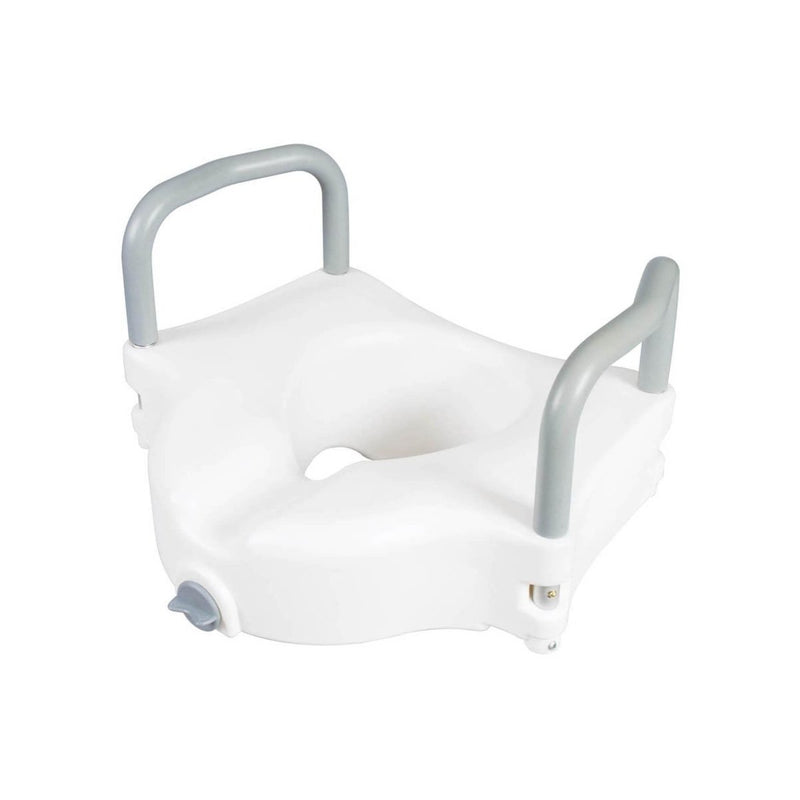 Carex Classics Raised Toilet Seat with Armrests - 835138_EA - 1 Carex Classics Raised Toilet Seat with Armrests - 835138_EA - 1