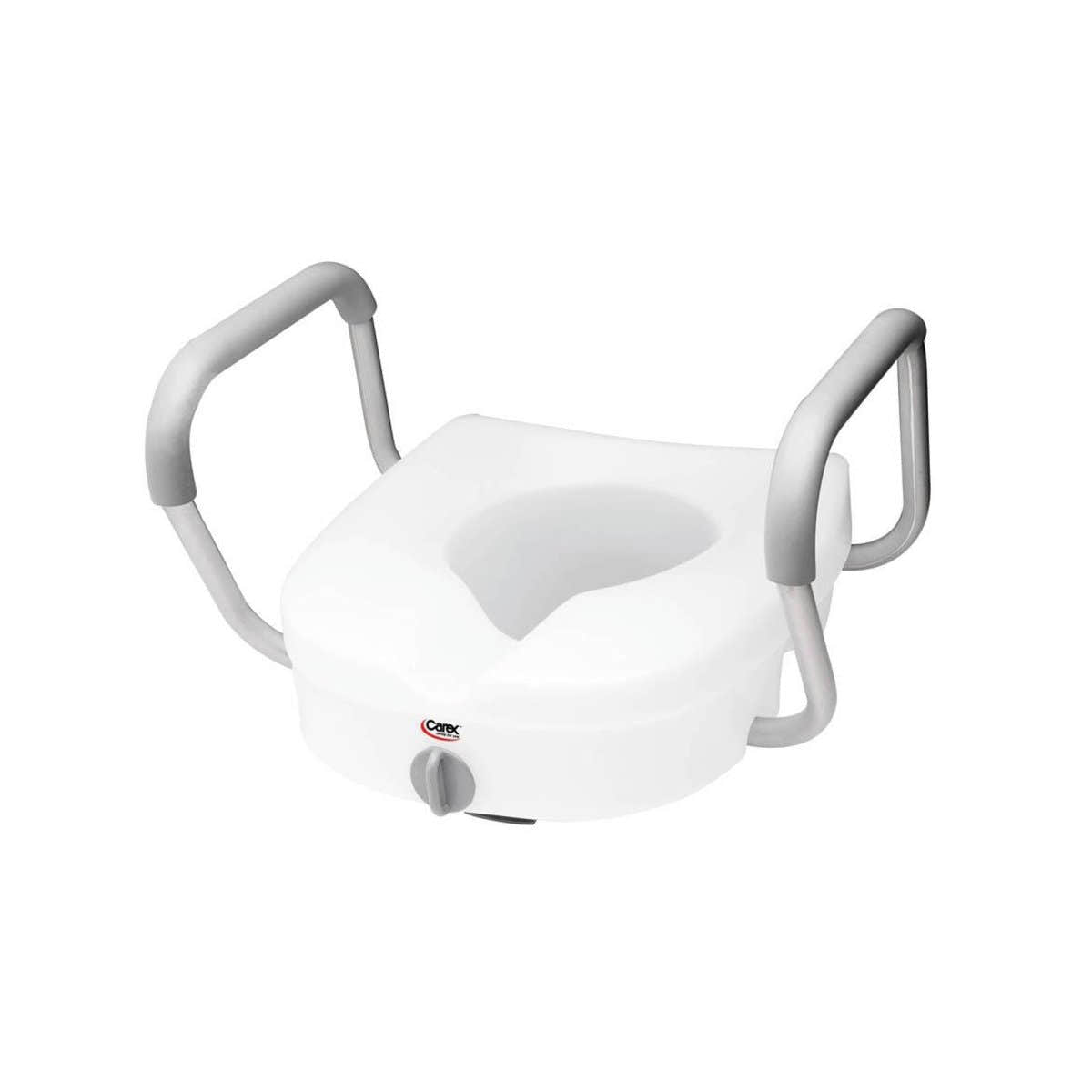 Carex E-Z Lock Raised Toilet Seat with Adjustable Armrests - 544229_EA - 1 Carex E-Z Lock Raised Toilet Seat with Adjustable Armrests - 544229_EA - 1