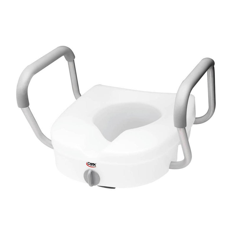 Carex E-Z Lock Raised Toilet Seat with Armrests - 206687_EA - 1 Carex E-Z Lock Raised Toilet Seat with Armrests - 206687_EA - 1