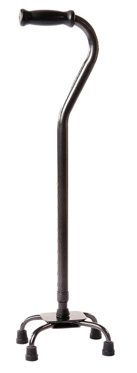 Carex Heavy Duty Small Base Xtra Quad Cane, Black - 796429_EA - 1 Carex Heavy Duty Small Base Xtra Quad Cane, Black - 796429_EA - 1