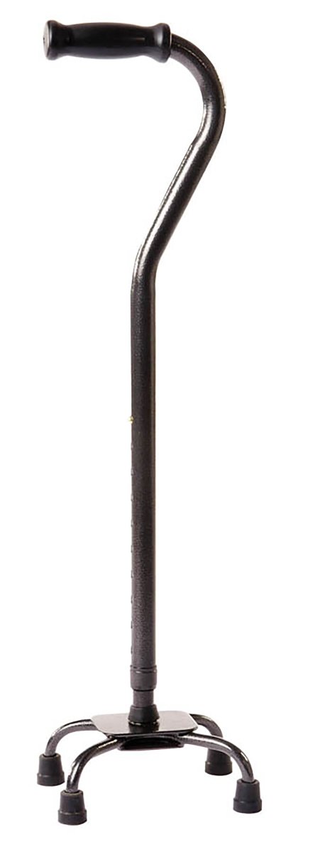 Carex Heavy Duty Small Base Xtra Quad Cane, Black - 796429_EA - 1 Carex Heavy Duty Small Base Xtra Quad Cane, Black - 796429_EA - 1