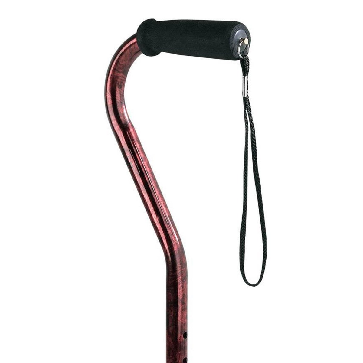 Carex Offset Cane, 31-40 inch Height-Adjustable - Red - 489458_EA - 1 Carex Offset Cane, 31-40 inch Height-Adjustable - Red - 489458_EA - 1