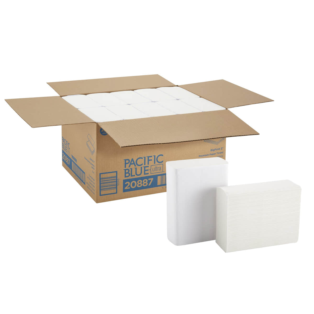 Pacific Blue Ultra Bigfold Z Paper Towel, 220 Sheets per Pack, 10 Packs per Case -Case of 10 Pacific Blue Ultra Bigfold Z Paper Towel, 220 Sheets per Pack, 10 Packs per Case -Case of 10