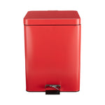 McKesson Trash Can with Plastic Liner, Square, Steel, Step-On, 20 QT, Red -Each McKesson Trash Can with Plastic Liner, Square, Steel, Step-On, 20 QT, Red -Each