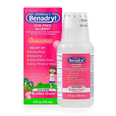 Children's Benadryl Bubble Gum Flavor Children's Allergy Relief - 668935_EA - 1 Children's Benadryl Bubble Gum Flavor Children's Allergy Relief - 668935_EA - 1