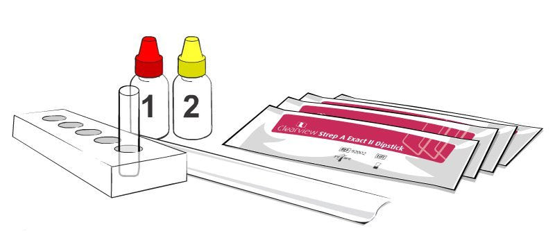 Clearview Strep A Exact Ii Dipstick Strep A Test Infectious Disease Immunoassay Respiratory Test Kit - 648587_KT - 1 Clearview Strep A Exact Ii Dipstick Strep A Test Infectious Disease Immunoassay Respiratory Test Kit - 648587_KT - 1