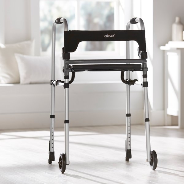 Clever-Lite LS Aluminum Dual Release Folding Walker, 29½ – 39 Inch Height - 583547_EA - 5 Clever-Lite LS Aluminum Dual Release Folding Walker, 29½ – 39 Inch Height - 583547_EA - 5
