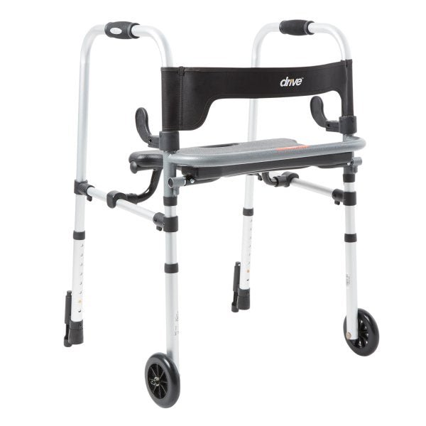 Clever-Lite LS Aluminum Dual Release Folding Walker, 29½ – 39 Inch Height - 583547_EA - 2 Clever-Lite LS Aluminum Dual Release Folding Walker, 29½ – 39 Inch Height - 583547_EA - 2